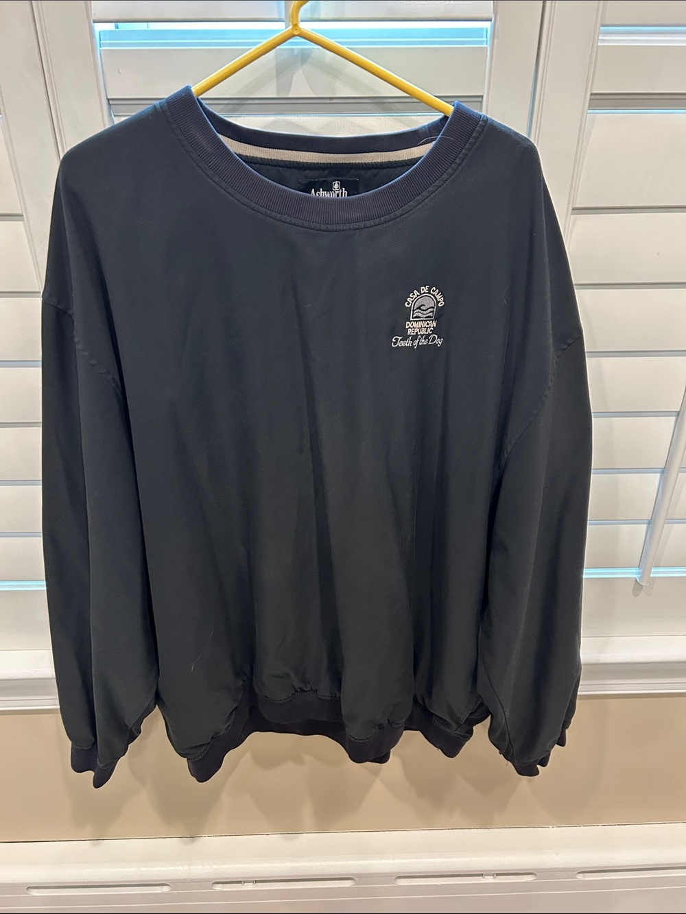 Ashworth Men’s Black Crewneck Sweatshirt with Chest Logo
